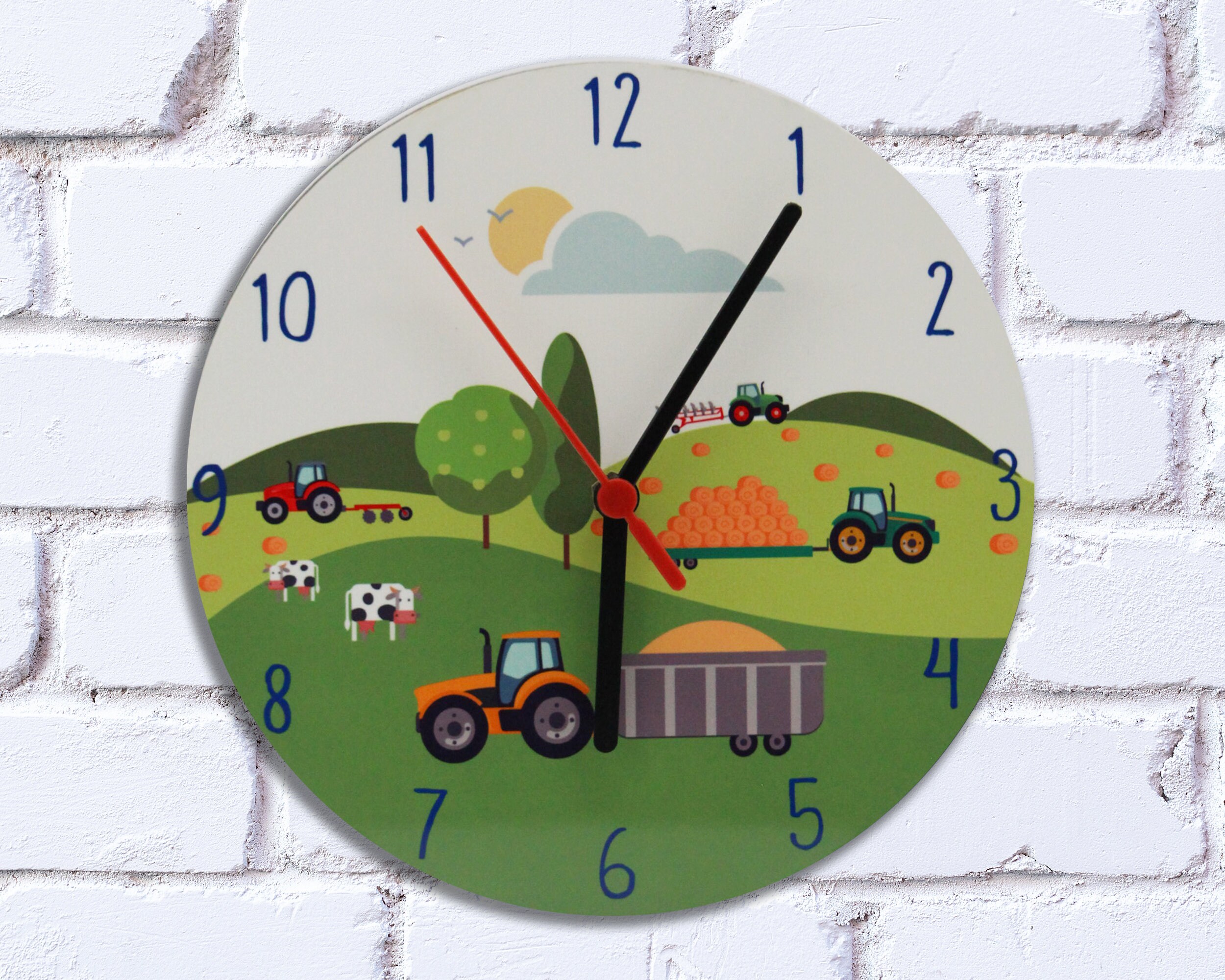 Bramble Hill Farm Wall Clock Tractor Clock Etsy