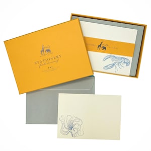 Octopus and Lobster Notecards with Envelopes
