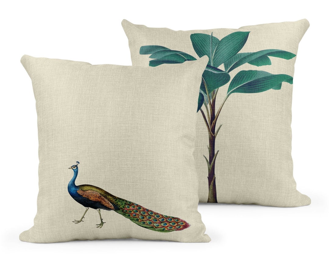 Darwin's Menagerie Strutting Peacock Cushion Decorative Throw Pillow