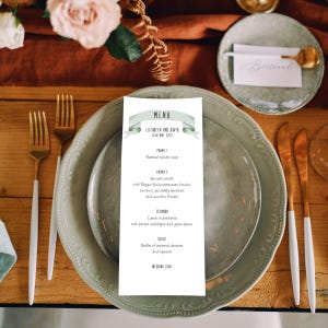 carte de menu de mariage | Design d'espace illustré sur mesure Invitation de site personnalisée | Papeterie de mariage entièrement personnalisée