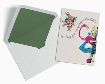 Alice in Wonderland Birthday Card | From Mustard and Gray