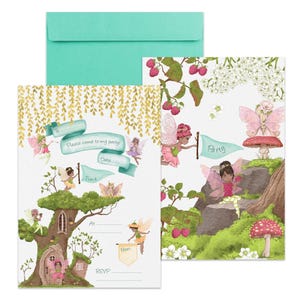 Fairy Birthday Party Invitations: Woodland Flower & Berry Theme