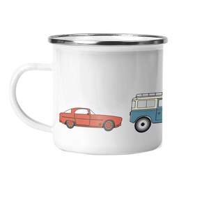 Weekend Wheels Enamel Mug