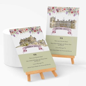 Carte de mariage des noms de table | Design d'espace illustré sur mesure Invitation de site personnalisée | Papeterie de mariage entièrement personnalisée