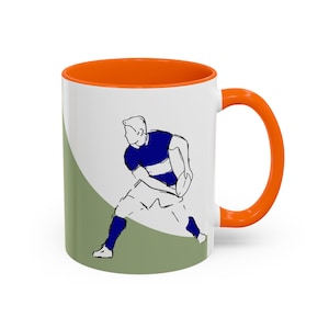 Mens Rugby Mug, Sports Coffee Cup, Rugby Player Gift, Athletic Tea Mug, Team Sports Drinkware
