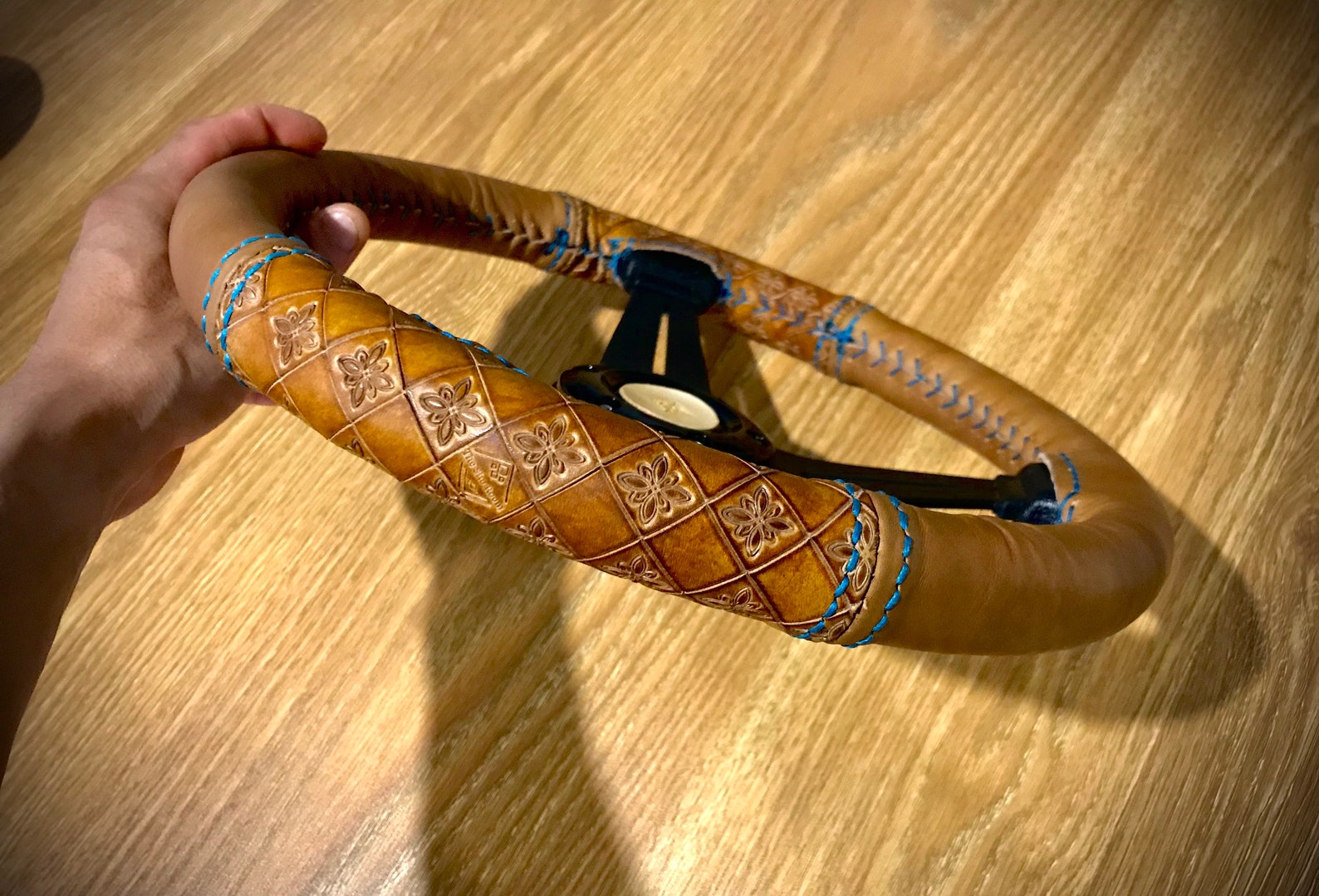 Leather steering wheel cover handmade designed to order Etsy