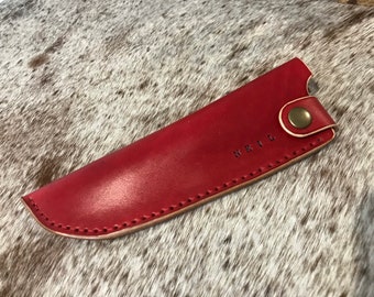 Custom made leather sheath, personalised saya, leather sheath for chef knife