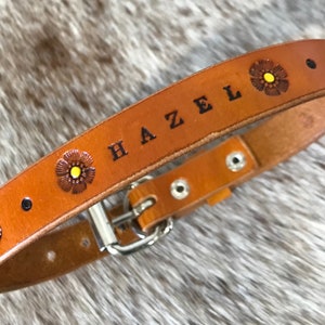 Collare per cani personalizzato, collare in pelle lavorata, collare artigianale