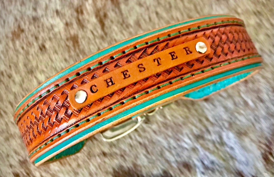 Personalised, Leather Pet Collar, Custom Dog Collar - Etsy