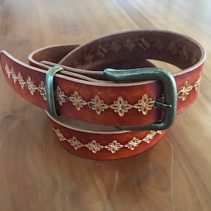 Full grain, vegetable tanned leather, leather belt, unisex belt, made to measure