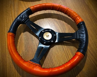 Verwendete Materialien: Leder-Lenkradbezug
