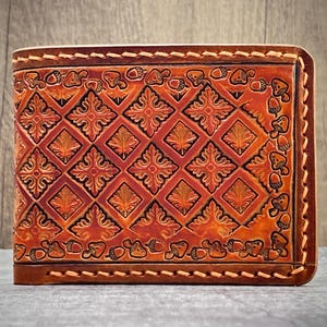 Cartera de cuero hecha a mano, cartera de cuero para motociclistas con herramientas