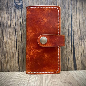 minimalist leather phone case, vintage rustic leather phone wallet