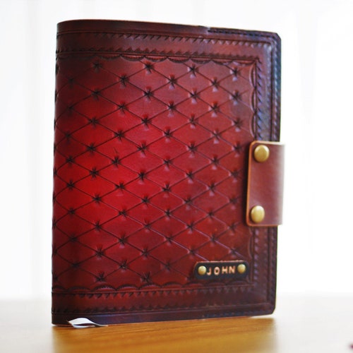 Hand Tooled Leather Bible or Book Cover - Etsy