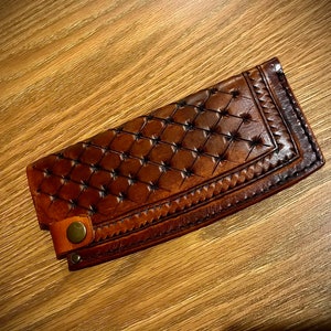Custom made sheath, personalised saya, japanese saya, leather sheath, Global Cleaver