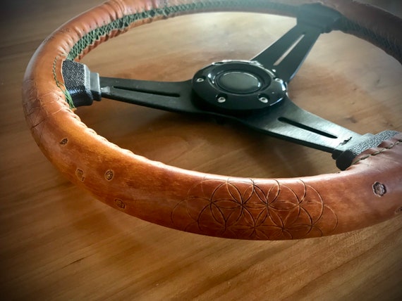 Wood Grain Car Steering Wheel Cover Accessories For Good Grip Beige Syn Leather Wood Grain Car Steering Wheel Cover Accessories For Good Grip Beige Syn Leather