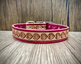 Personalisiertes Leder Hundehalsband, personalisiertes Hundehalsband aus geprägtem Leder