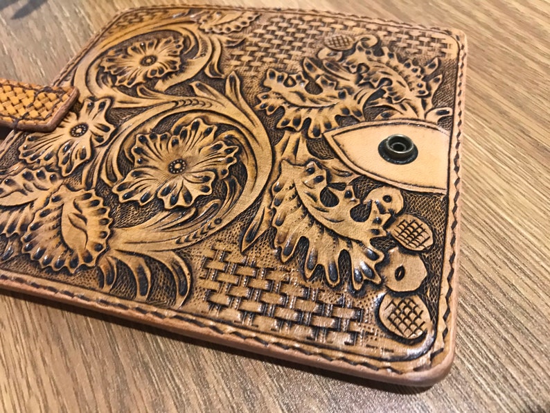 phone wallet made to order Personalised Hand tooled smart phone case