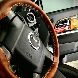 Leather Steering Wheel Cover Handmade Designed to Order Etsy Canada