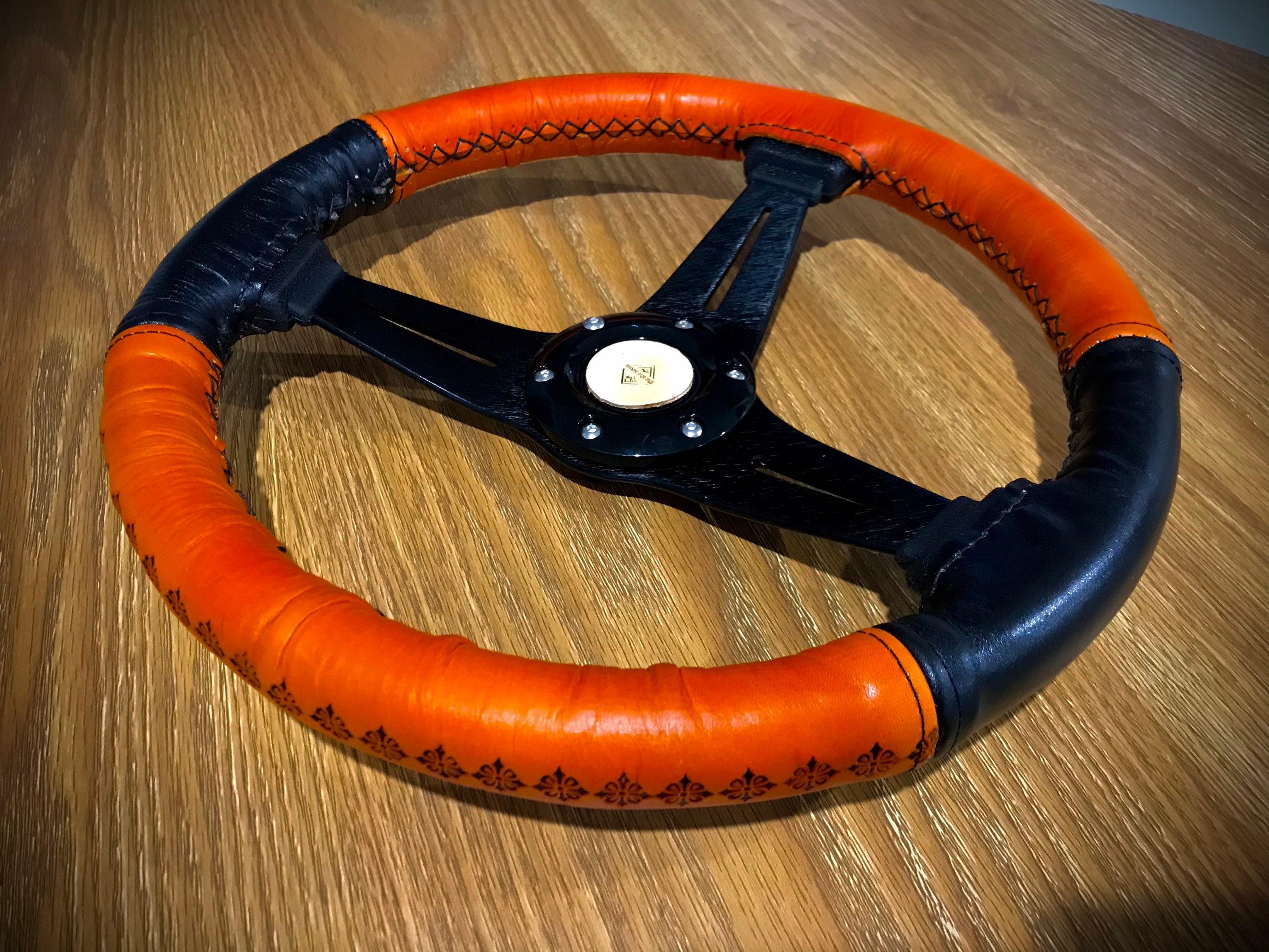 Tooled Leather Steering Wheel Cover Measured to Order Etsy