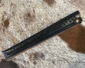 Custom made sheath, personalised saya, japanese saya, leather sheath, wusthof brisket knife
