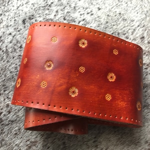 Leather steering wheel cover handmade designed to order