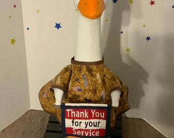 Memorial and Veterans Day -  “Thank You for your Service” Goose Clothes