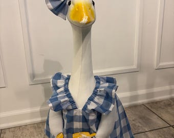 Blue Gingham in Spring Goose Dress