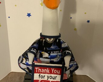 Veterans - Military, FireFighter and Police “Thank You for your Service” Goose Clothes