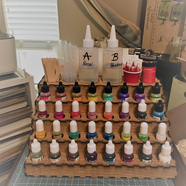 Alcohols Inks, Dyes, Essential Oils Storage Organizer / Glowforge/ Laser File/ Vector File 3mm