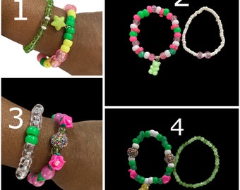 The Green Queen Bracelet Sets/Valentine’s Day Gift/Handmade Beaded Jewelry/Girls Jewelry/Womens Jewelry/