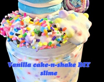 Vanilla Cake & Shake DIY Slime/Clay Slime/Scented Slime/Floam Slime/Gift Idea/Sensory Slime/Adults Slime/Kids Slime/ADHD Slime/Fidget Slime