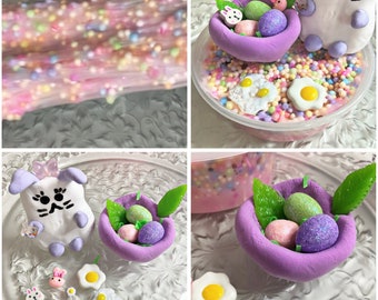 Bunny Eggs DIY Slime/Spring Slime/Crunchy Slime/Scented Slime/Sensory Slime/Girls Gift/Birthday Gift/Boys Slime/Adult’s Slime/Relaxing slime