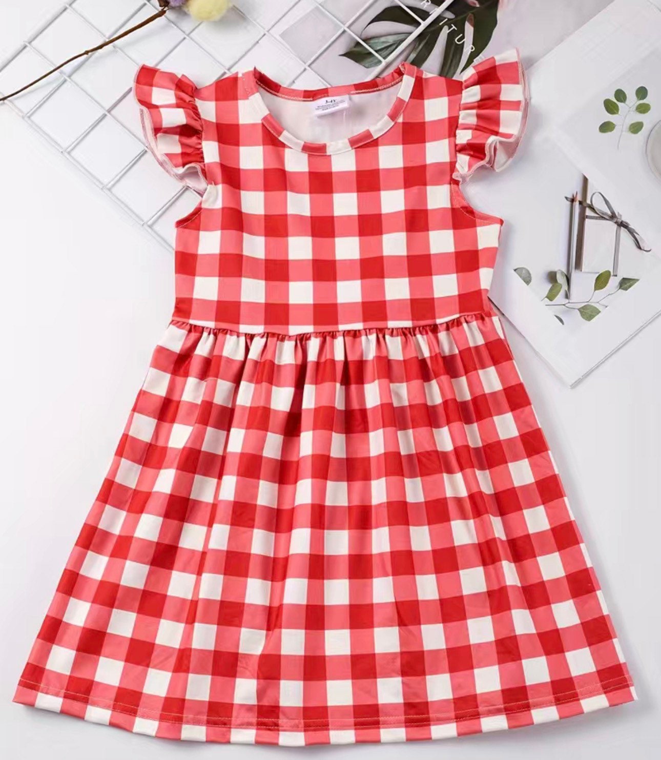 Springcmy Toddler Baby Boy Girl Summer Outfits Checkered Plaid