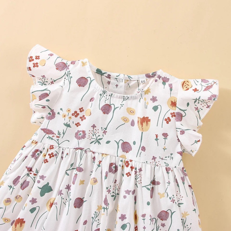 Floral Baby Dress Baby Girl Dress Floral Print Cotton Baby Etsy
