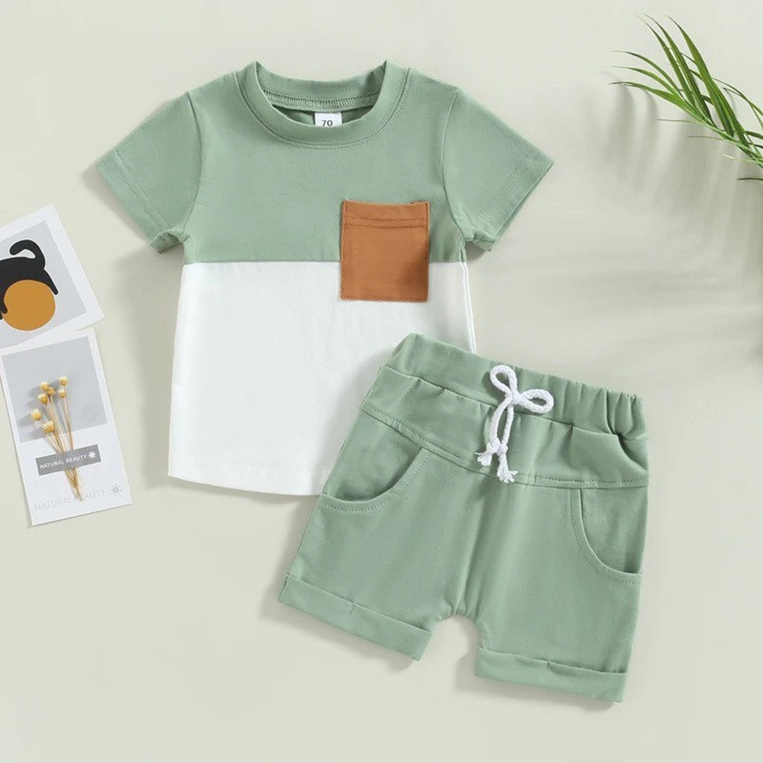 Boys Shorts Outfit Baby Boy Shorts Outfit Toddler Boy Shorts Etsy