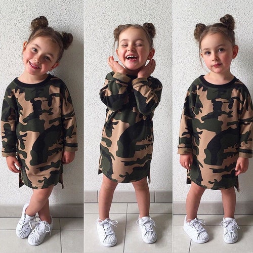 Toddler Girl Camo Tunic Dress 