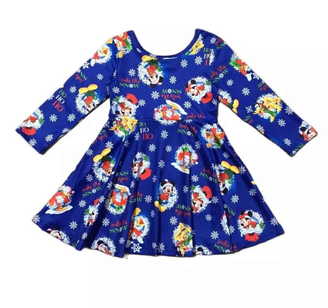 Girls Disney Christmas Dress Girls Disney Dress Baby Girl Etsy