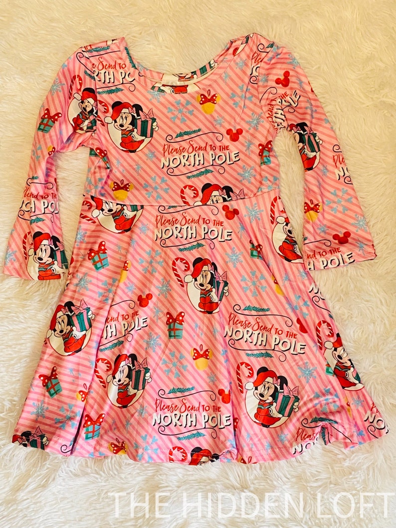 Girls Disney Christmas Dress Girls Disney Dress Baby Girl Etsy