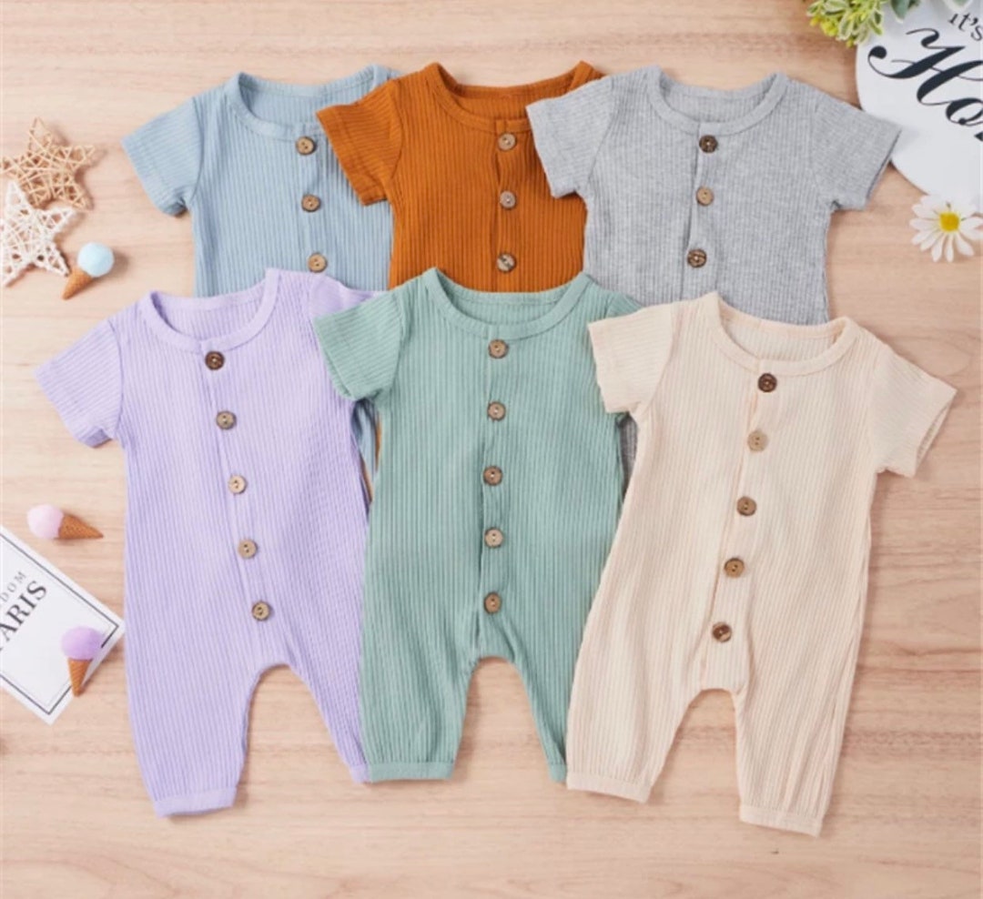 Baby Boy Romper One Piece Gender Neutral Body Suit Baby Boy Etsy
