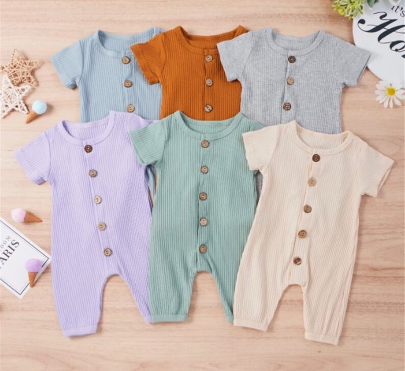 Baby Boy Romper One Piece Gender Neutral Body Suit Baby Boy Etsy