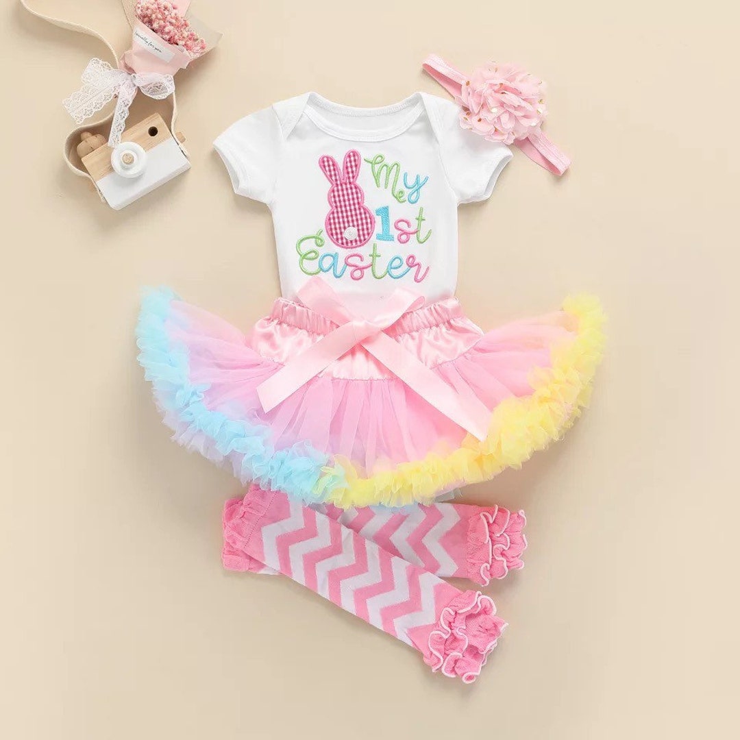 Baby Girl First Easter Outfit Babys First Easter Tutu Set Etsy