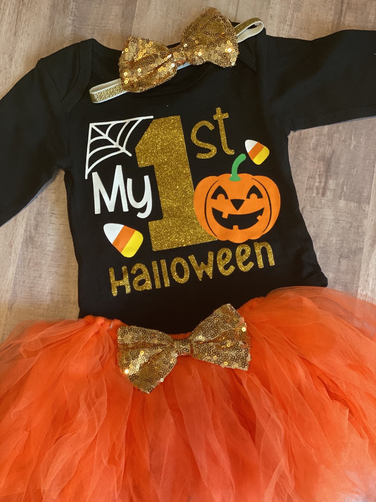 Baby Girl Halloween Outfit My 1st Halloween Tutu Set First Etsy