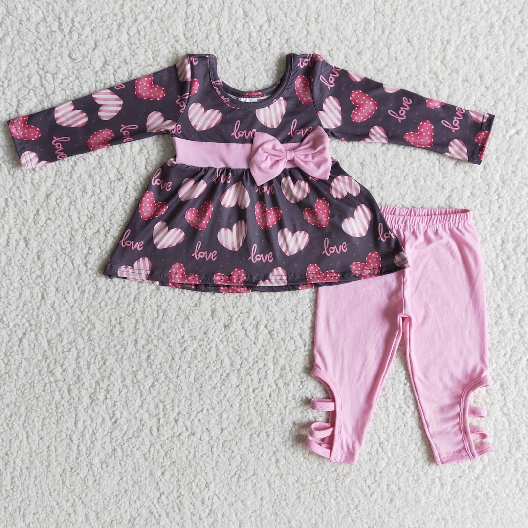 Girls Valentines Day Outfit Toddler Girl Valentine Outfit Etsy