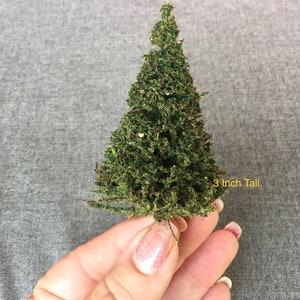 ONE Miniature Pine Tree, 1:12 Scale, Doll House, Christmas, Lanterns, Crafts, Diorama, Photography, Architecture,Red Truck