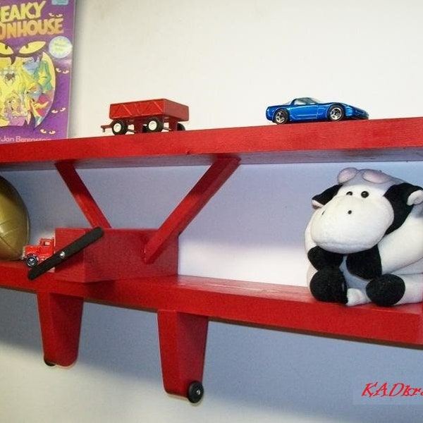 AIRPLANE SHELF - Kids Bedroom 24 " Wall DECORATION