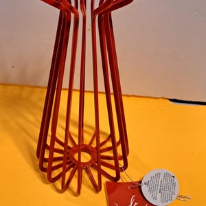 Vintage Ikea Tradig Red Candle Holder Wire Candlestick 9&quot; tall Ehlen Johansson
