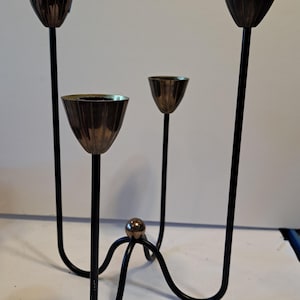 Vintage Gunnar Ander Sweden Brass Candelabra 11&quot; tall
