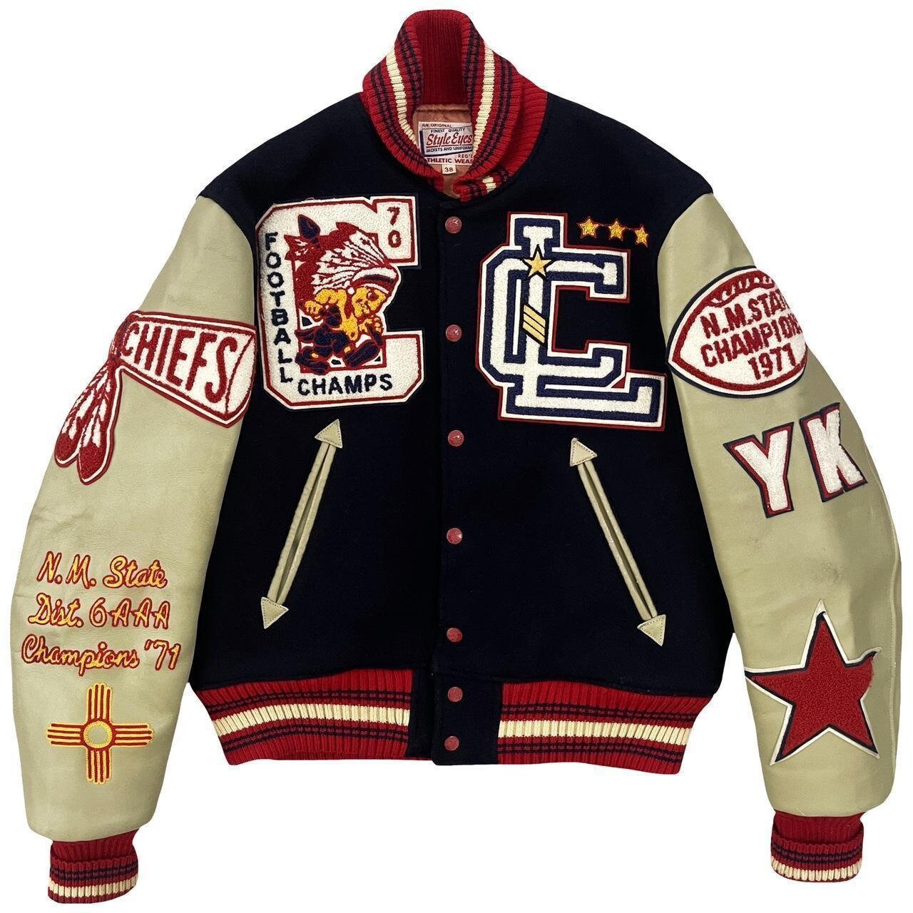 VTG Whitesville Style Eyes Varsity Jacket Size M Etsy Ireland