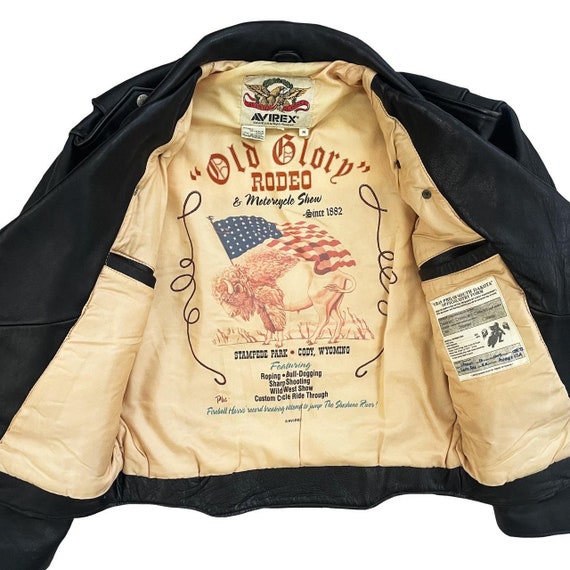 VTG Avirex Leather Biker Jacket - Size M/L - image 4